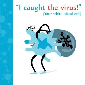 Leukocyte caught the virus イラスト素材