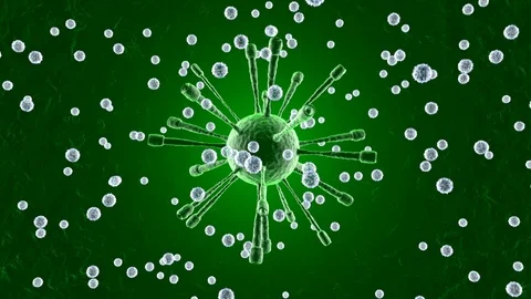 Leukocytes attacking a Virus in the human Body Stock Footage 111969188