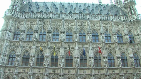 Leuven town hall Stock Footage 35184203