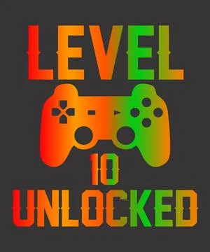 Level 10 unlocked Stock Illustration