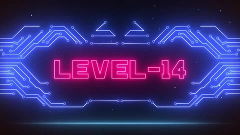 Level 14 Neon Gaming UI Esports Tournament Streaming Assets Stock Footage 327631223