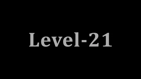 Level 21 text on black background, simple motion graphic, abstract data con.. Stock Footage 337805093