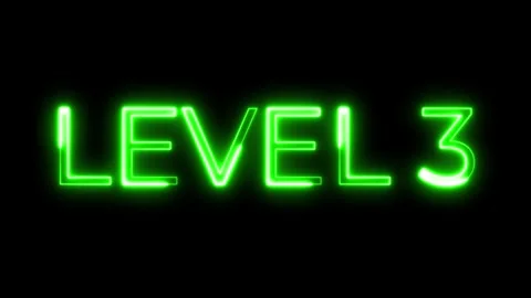 Level 3 Neon Text Animation Stock-Footage 321256175