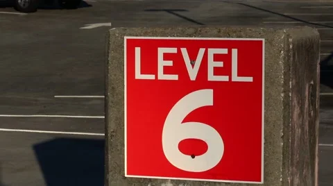 Level 6 sign Stock Footage 45562654