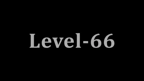 Level-66 text appears on black background, dynamic animated title screen fo.. Vidéo 337805017