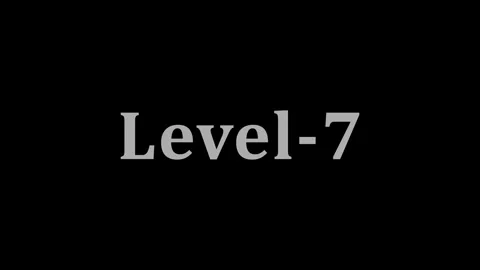 Level-7 text animation motion graphics loop with dynamic transitions on bla.. Stock Footage 337805117