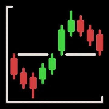Level and Candlestick Chart vector Analytics colored icon or design element 스톡 일러스트