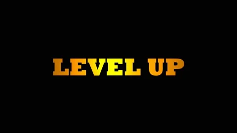 Level up Animated Tag Word on black background. Text Design Animation. Stock Footage 224785333