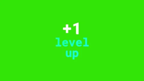 Level up animation on green screen Stock Footage 334046256