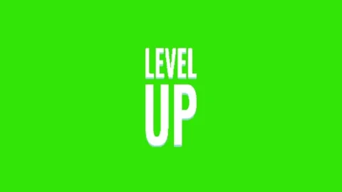 Level up animation on green screen 스톡 동영상 334046257