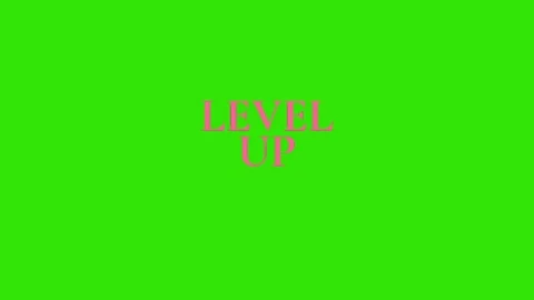 Level up animation on green screen 库存影片 334046270