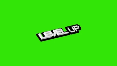 Level up animation on green screen Stock-Footage 334046273