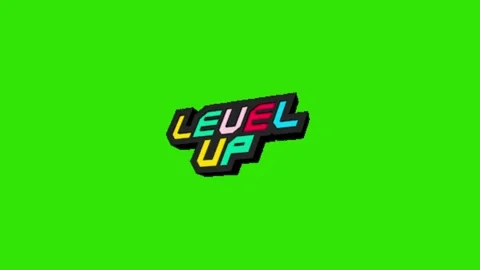 Level up animation on green screen 库存影片 334046279