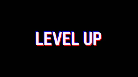 Level up. Animation of Text With Glitch Effect Stock Footage 120296116