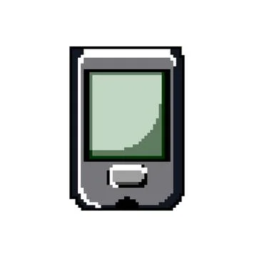 Level blood glucometer game pixel art vector illustration Stock Illustration