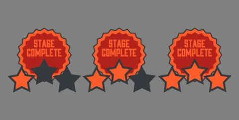 Level complete Badge Stock Illustration