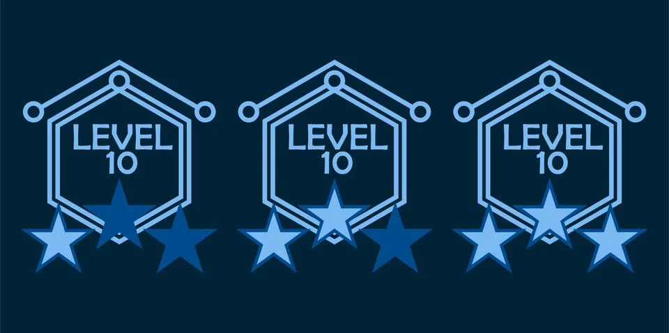 Level complete Badge Stock Illustration
