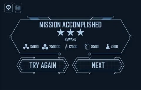 Level Completed Menu Stock Illustration