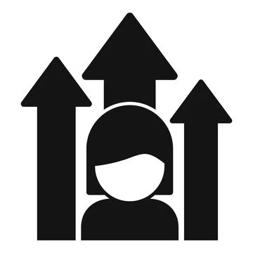 Level up coping skills icon simple vector. Health breath Stock Illustration