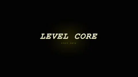 Level Core Text Animation - Futuristic Digital Interface Title Screen Stock Footage 331568525