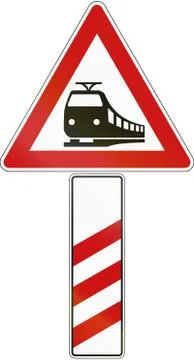 Level Crossing Countdown Marker Stock Illustration