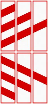 Level Crossing Countdown Markers in Poland Illustrazione stock