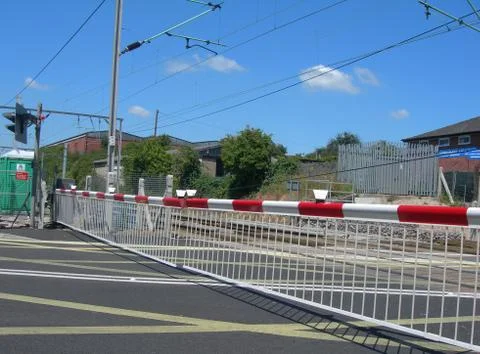Level crossing Stock Photos