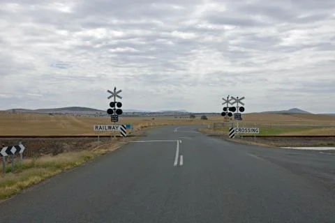 Level crossing Stock Photos