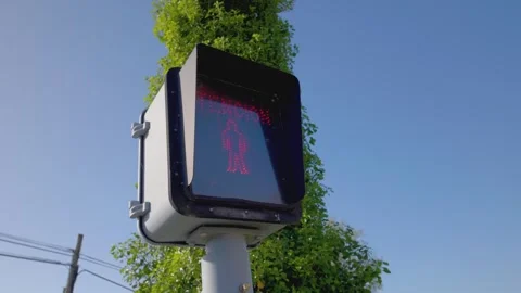 Level crossing traffic light indicating ATTENTION DO NOT CROSS in spanish 스톡 동영상 306241619