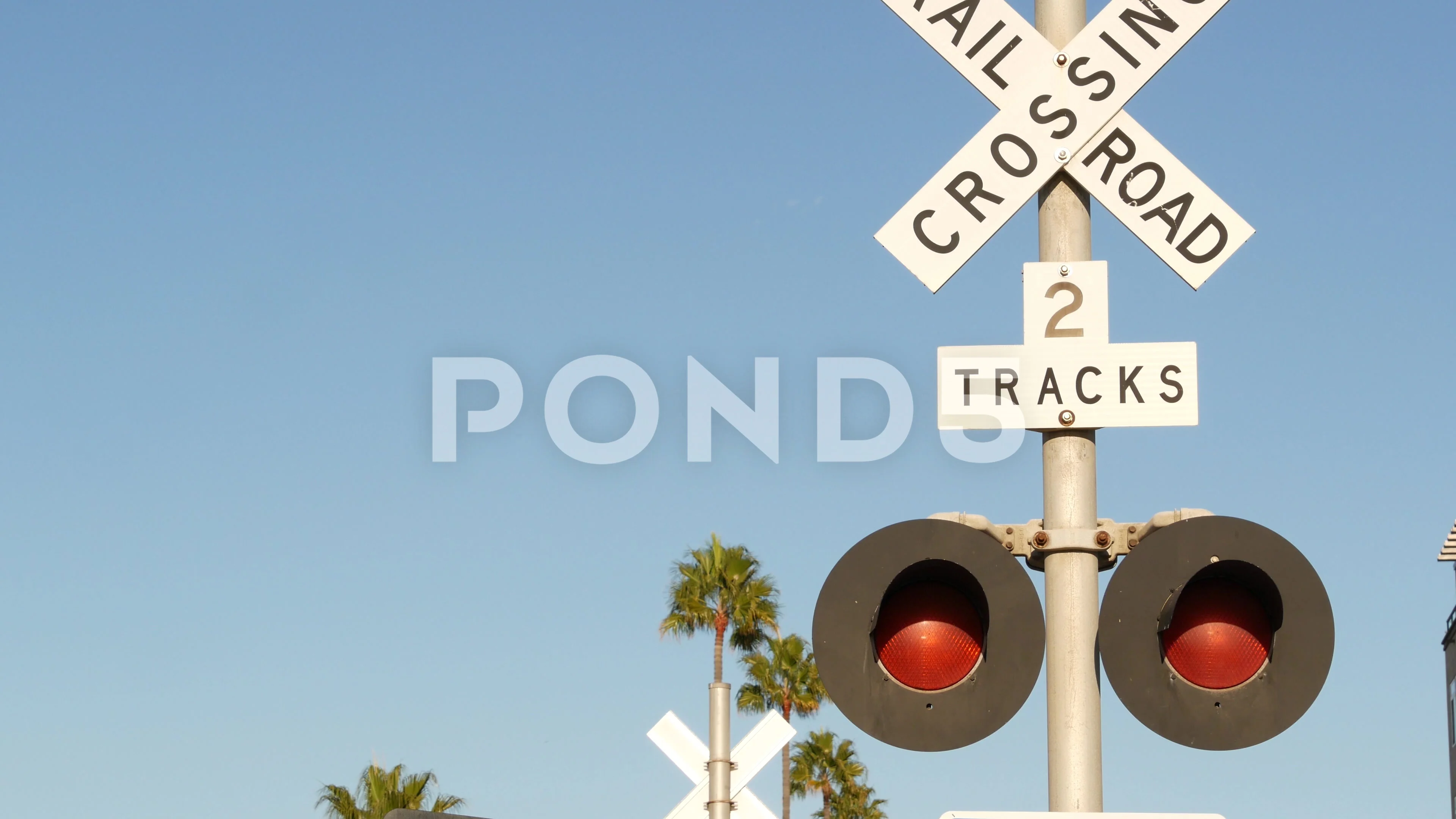 Level Crossing Warning Signal In Usa Cr Stock Video Pond5