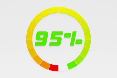 The level of customer satisfaction. Risk level indicator. Info graphic gauge  Illustration