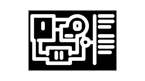 Level design game development glyph icon animation Stock Footage 326743005