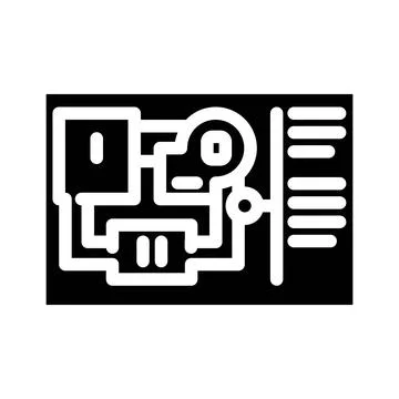 Level design game development glyph icon vector illustration Illustrazione stock