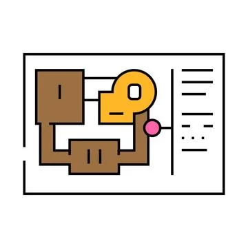 Level design game development icon color illustration イラスト素材