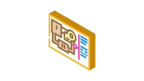 Level design game development isometric icon animation Stock Footage 327290101