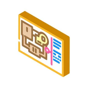 Level design game development isometric icon vector illustration Illustrazione stock