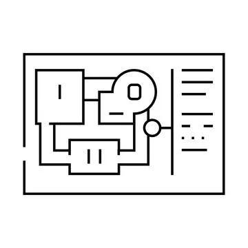 Level design game development line icon vector illustration Stock Illustration