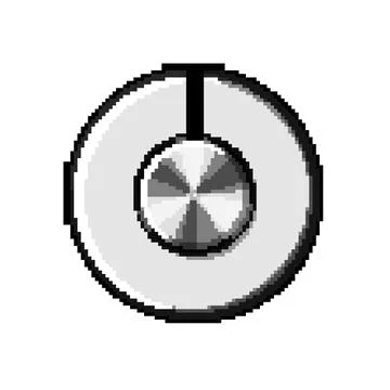 Level dial knob pixel art vector illustration Ilustração Stock