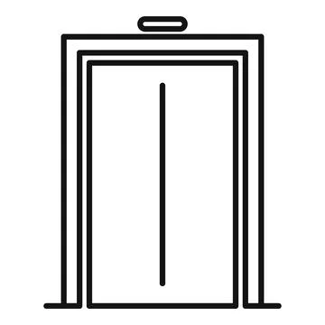 Level elevator icon, outline style Stock Illustration