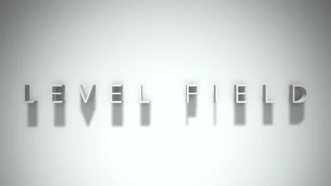 Level Field 3D title animation with shadows on a white background 스톡 동영상 296624612