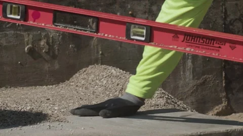 Level foundation base sand Stock-Footage 255857590