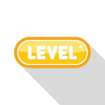 Level up game button showing progress and achievement Illustrazione stock