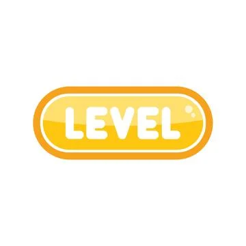 Level up game button showing progressing and winning 스톡 일러스트