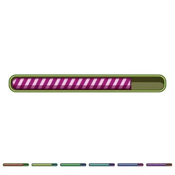 Level game progress bar loading interface element Stock Illustration