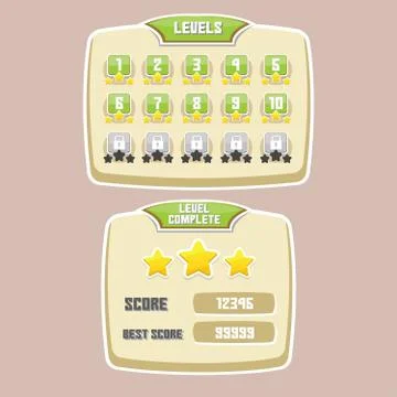 Level Games UI Stock Illustration
