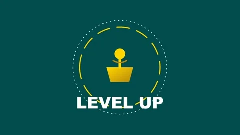 Level Up Gaming Console Logo Animation. Stock Footage 334659171