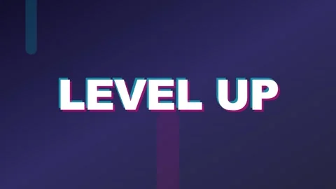Level Up Gaming Motivation Concept. Stock Footage 334092684