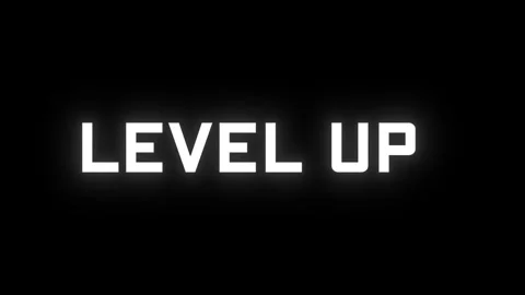 Level Up glitch effect, Level up glitch banner Stock Footage 292957913