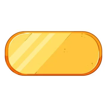 Level gold game button cartoon vector illustration Stock Illustration