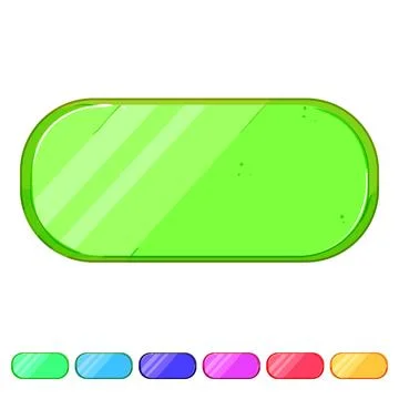 Level gold game button cartoon vector graphic Stock Illustration
